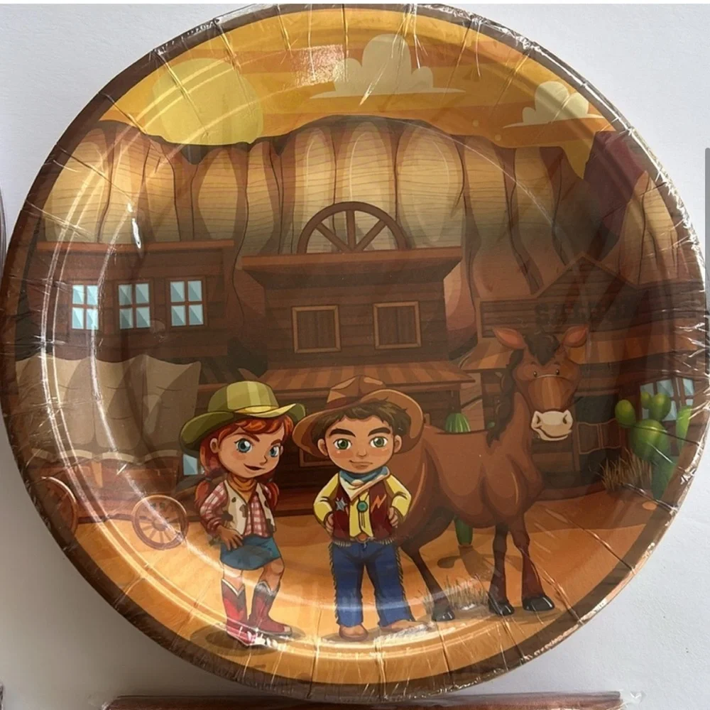 Cowboys Western Barn 102 pc. Cowboy party set